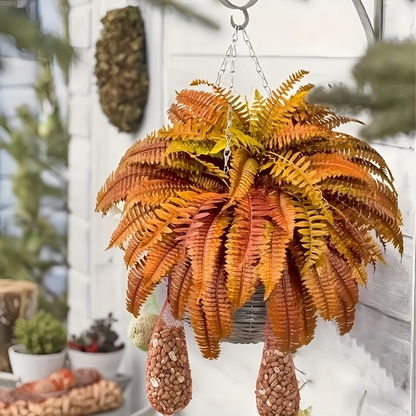 🍂49% OFF Today Only--UV Resistant Lifelike Autumn-colored Artificial Boston Fern🍁