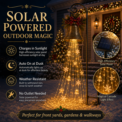 ✨✨Hot Sale 40% OFF🎄 Christmas Bell Cascade Solar Yard Light✨