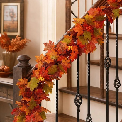 🍁On Sale Today Only🍂Fall Wreath with Pumpkin Maple Leaves🎃