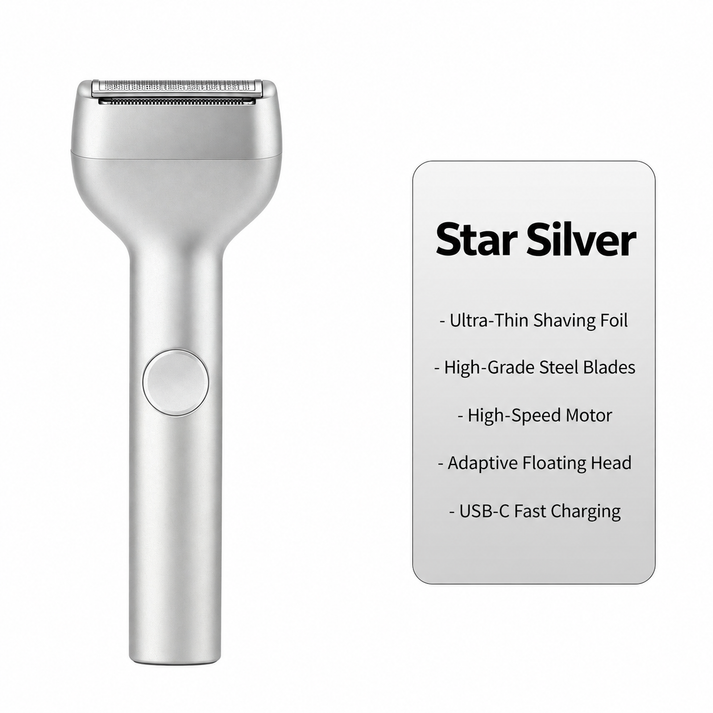 ??Men's Rechargeable Foil Electric Shaver ???¨C Efficient Close Shaving, Cordless Portable Wet & Dry Beard Razor for Daily Grooming