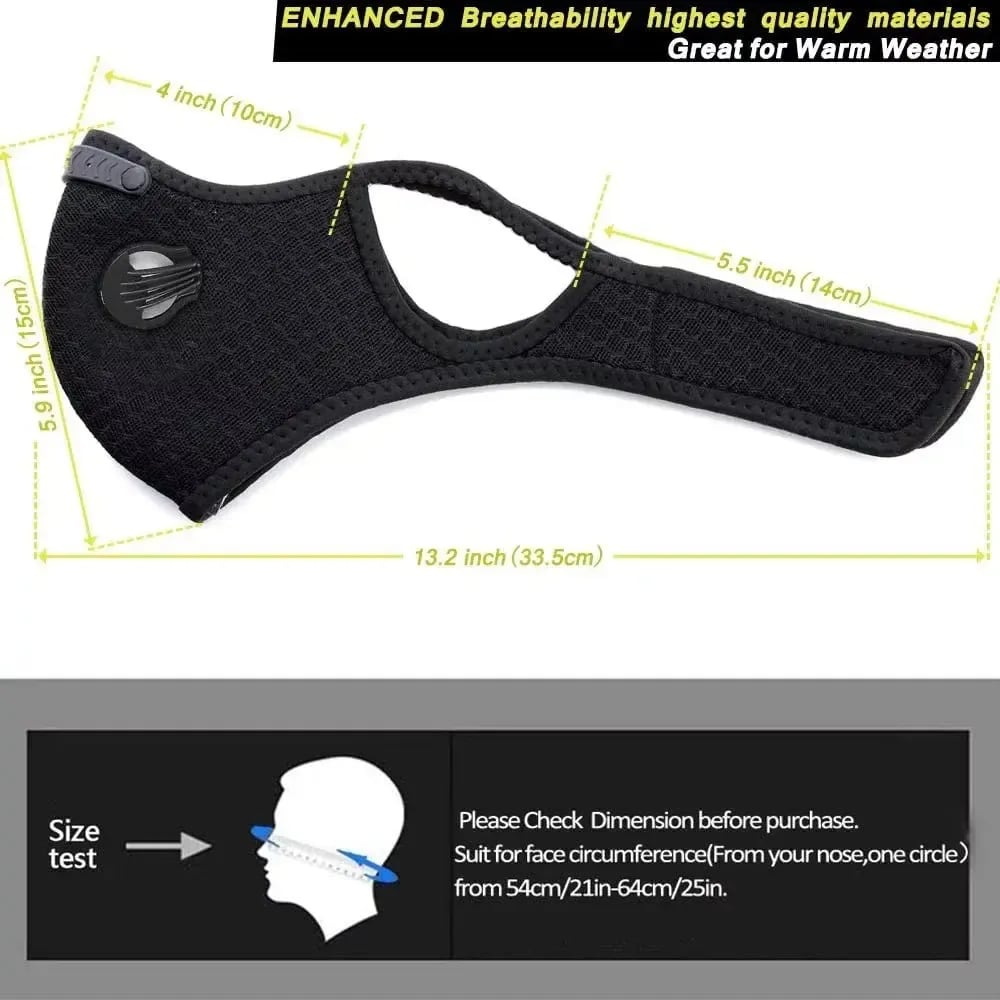 Reusable Carbon Filter Dust Mask - Built For Active Lifestyles