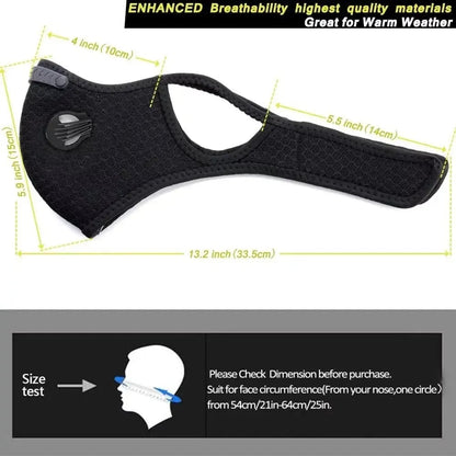 Reusable Carbon Filter Dust Mask - Built For Active Lifestyles