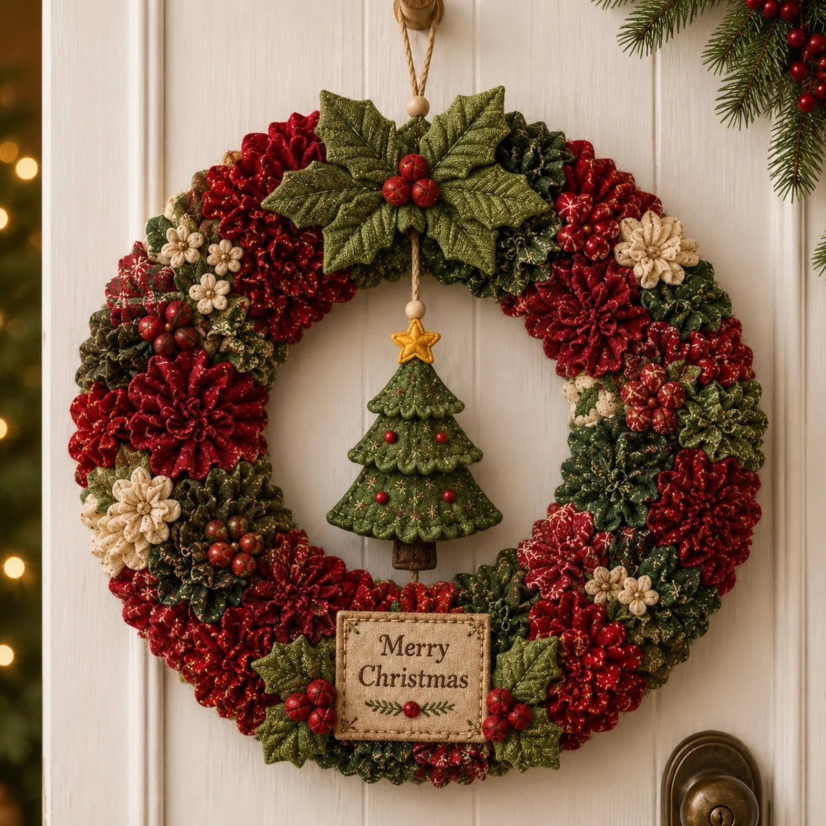 ❄️🎄3D Fabric Poke Wreath DIY Kit