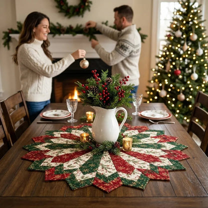 💯Holiday Star Table Topper Quilting Template Set