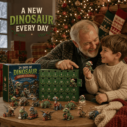 24 Days of Dinosaur Christmas Advent Calendar – 24 Collectible Dino Figurines & Holiday Surprises
