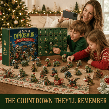 24 Days of Dinosaur Christmas Advent Calendar – 24 Collectible Dino Figurines & Holiday Surprises