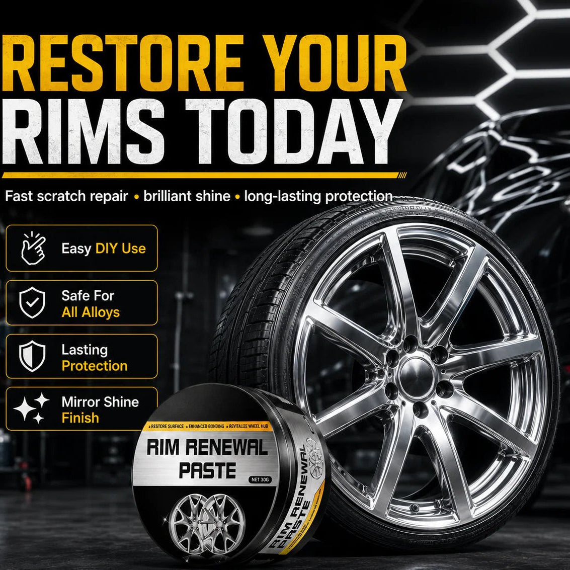 🤩2026 HOT SALE😎50K+ SOLD! All-in-One Wheel Care & Restoration Paste