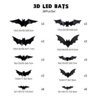 🦇🦇 36 Bats + 36 Lights - Free Shipping