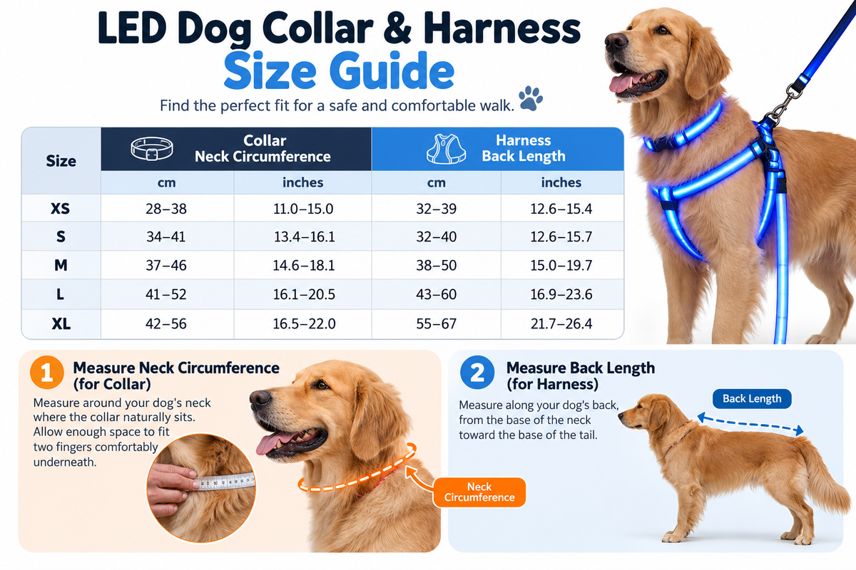 🐶✨ Glow & Go | LED Dog Harness & Leash Set