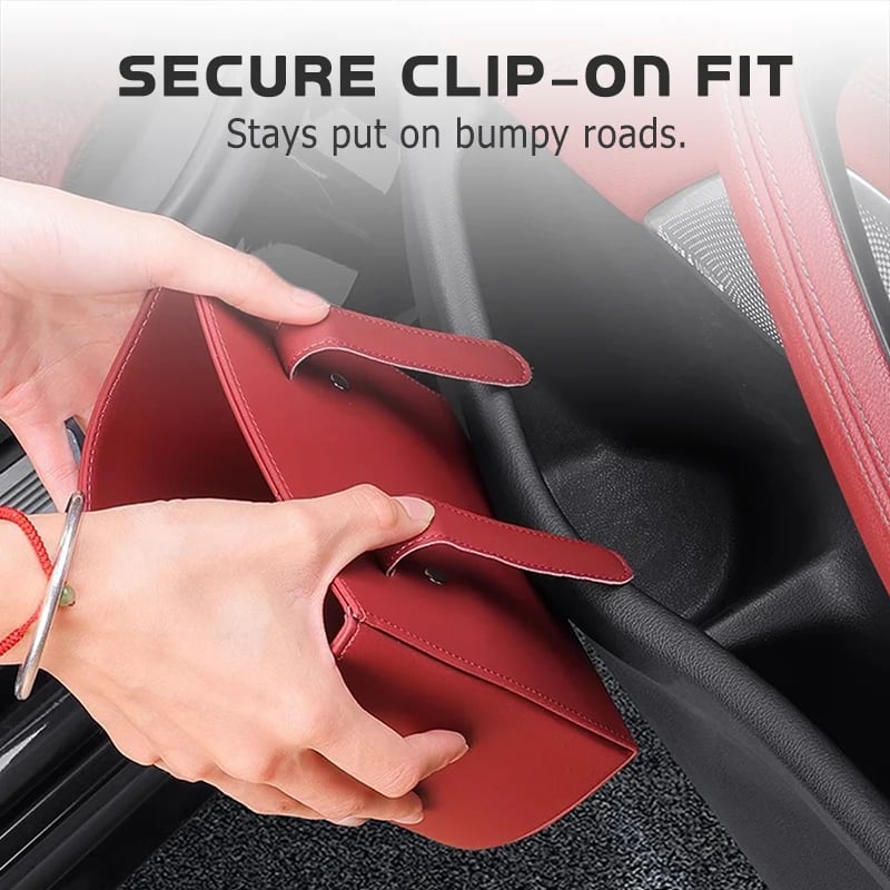 💞50K+ SOLD!🚗 Leather Car Door Cup Holder – Wide‐mouth opening, easy reach for drinks & phone. Clip‐on secure fit. PU leather, tough & stylish. 🛡️✨