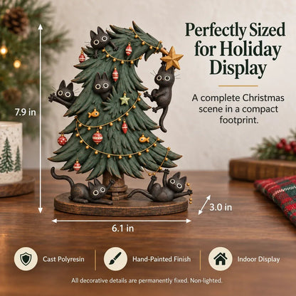 🎄 Cute Black Cat Christmas Tree Decor