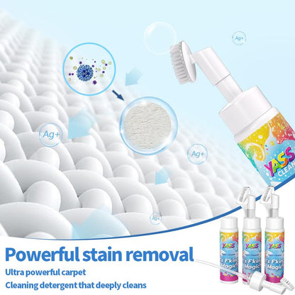 💖HOT SALE BUY 2 GET 1 FREE!!💖Clean Magic Foam Cleaner for Carpets & Upholstery – Pet Stain & Odour Remover with Cleaning Brush🧼🪄