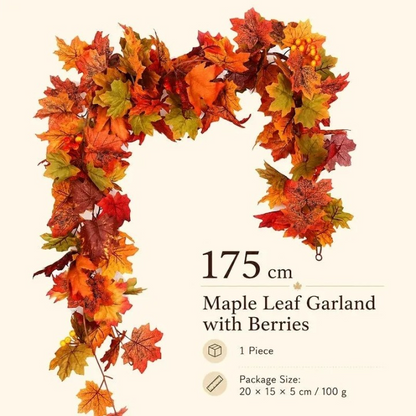 🍁On Sale Today Only🍂Fall Wreath with Pumpkin Maple Leaves🎃