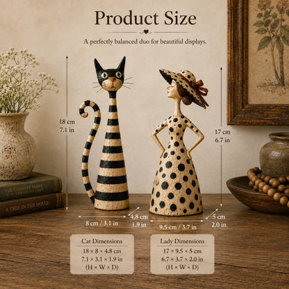 🔥Hot Sale 50% OFF🔥 - Vintage Cat & Lady Sculptures