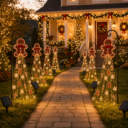 🎄 Gingerbread Magic Solar Holiday Yard Light