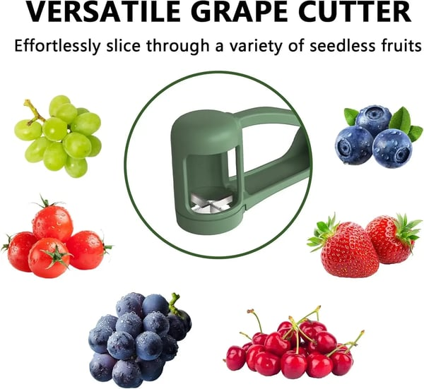 Grape Cutter For Toddlers 1-3 - Stainless Steel Baby Fruit Slicer