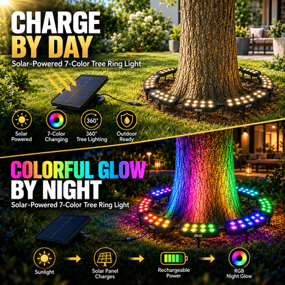🔥Hot Sale- 🏳️‍🌈 One Tree. Endless Colors. – Solar RGB Landscape Ring Light