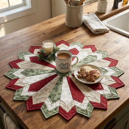 💯Holiday Star Table Topper Quilting Template Set