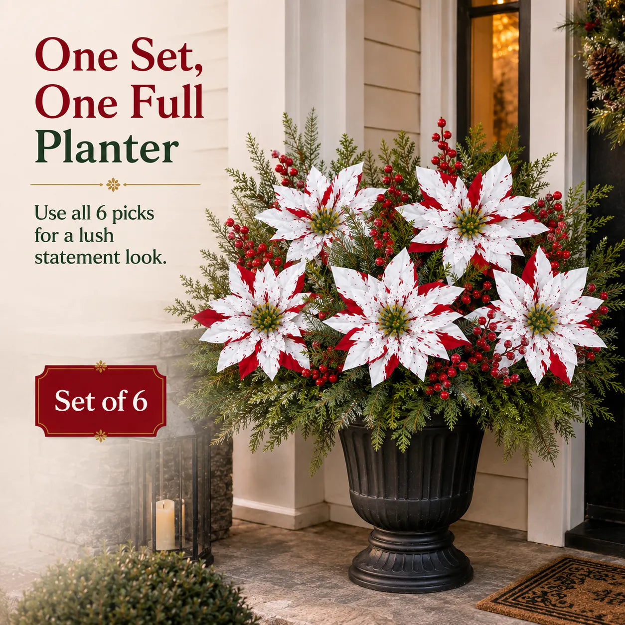 ❀Last Day 61% OFF🔥Christmas Poinsettia Planter Inserts