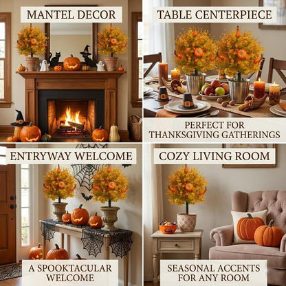 🔥Hot Sale 50% OFF🔥Halloween-themed artificial eucalyptus pumpkin floor tree for indoor and outdoor decoration