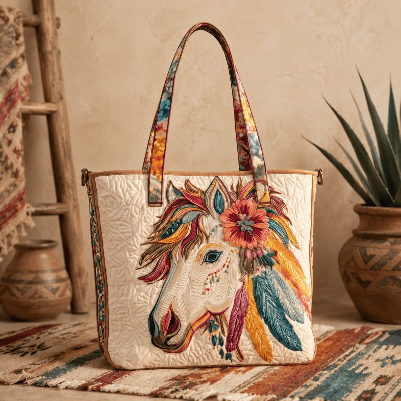👜Handmade Native American Quilted Tote Bag