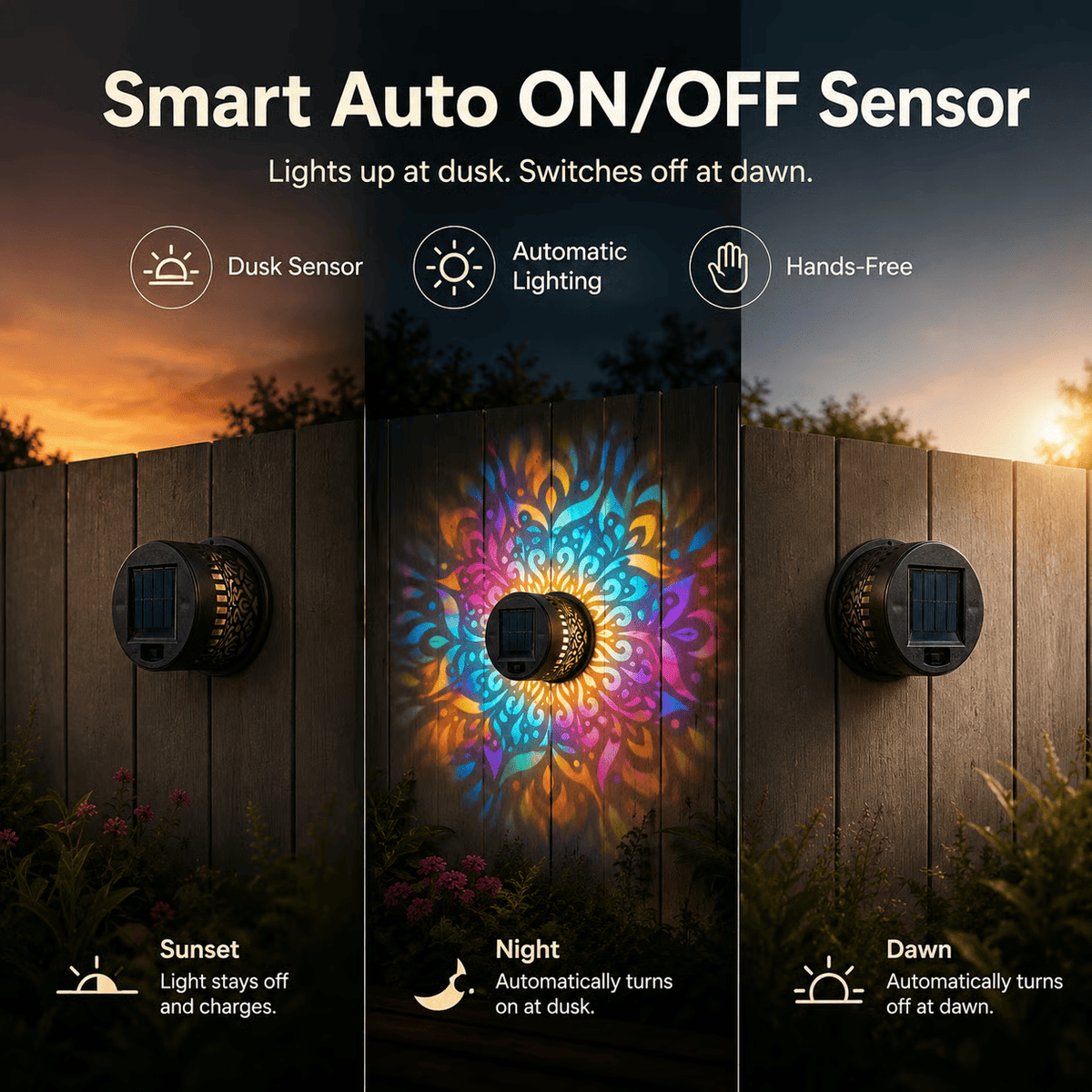 🔥 5K+ people bought this week alone🔥Solar Mandala Projector Wall Light