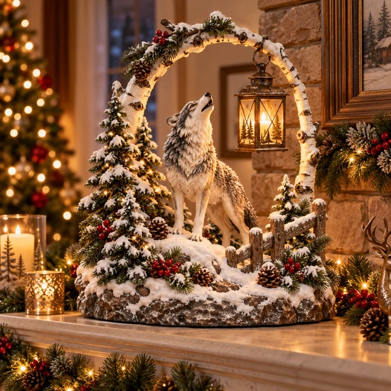 🐮 Highland Cow Christmas Lantern – Cozy Woodland Holiday Décor🎄