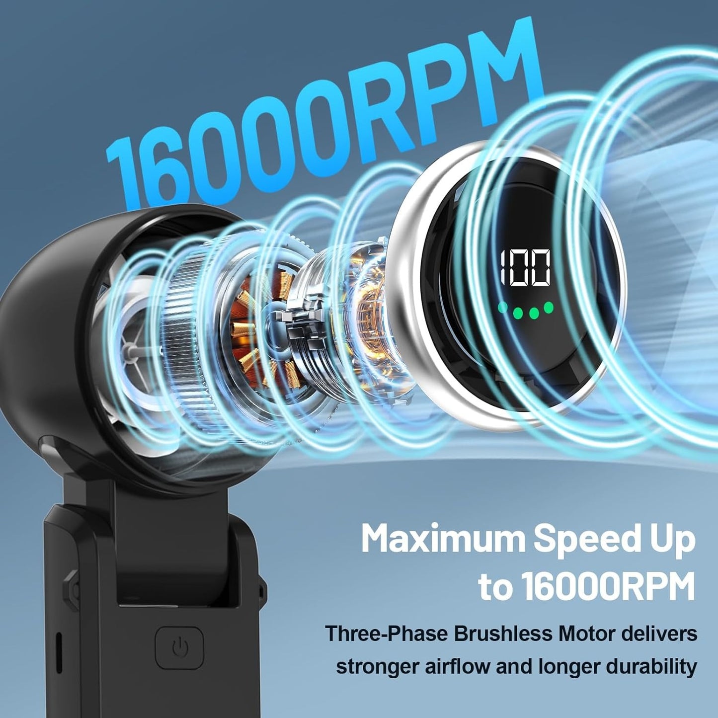 🔥SUMMER HOT SALE 60% OFF🔥Portable 3 In 1 Rechargeable TurboHandheld Fan