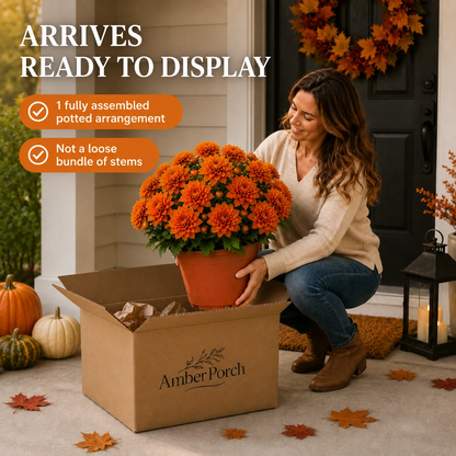 🍂 Last Day 70% OFF — Vibrant Faux Dahlia Fall Porch Planter Filler