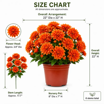 🍂 Last Day 70% OFF — Vibrant Faux Dahlia Fall Porch Planter Filler