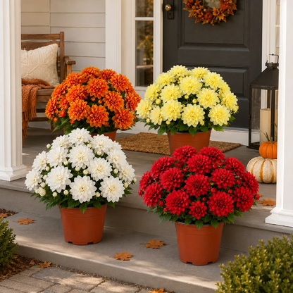🍂 Last Day 70% OFF — Vibrant Faux Dahlia Fall Porch Planter Filler