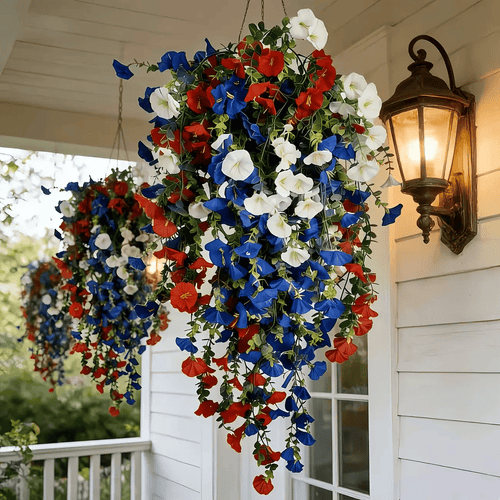 Porch Decor 4th Of July Decoration Tricolor Patriotic Artificial Flower
