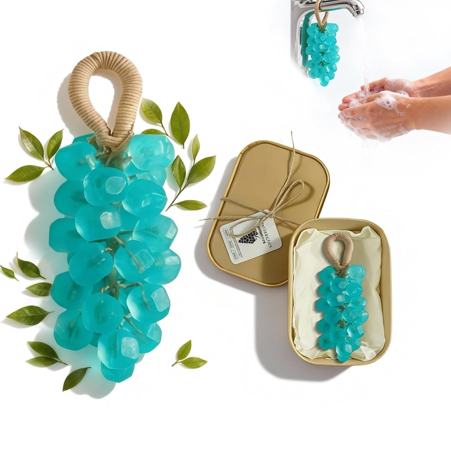Personalized Original Handmade Crystal Grape Soap Gentle Cleansing Soap