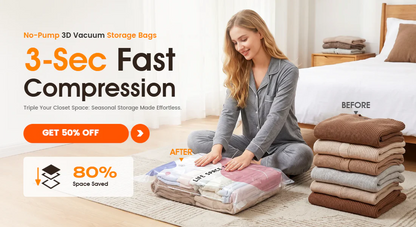 Thickened No-Pump Vacuum Storage Bags