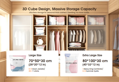 Thickened No-Pump Vacuum Storage Bags