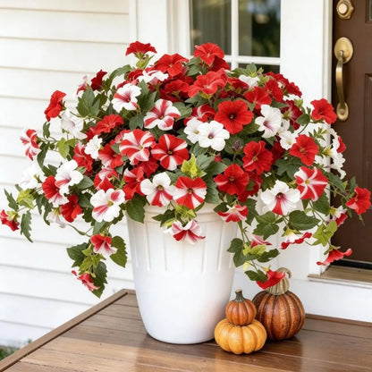 Last Day 61% OFF🔥 Fade-Proof, UV-Resistant Artificial Petunias – Vibrant, Colorfast Outdoor Flowers for Patio & Garden