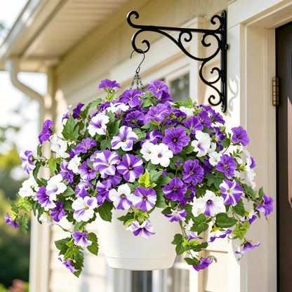 Spring Faux Petunias Silk Flower UV Resistant No Fade Floral
