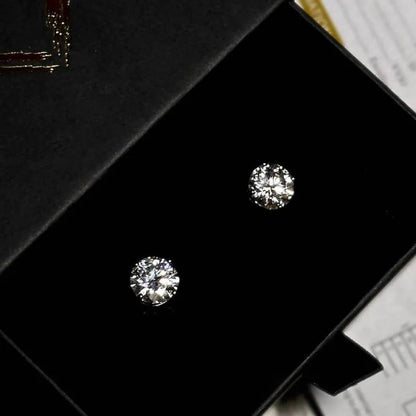 Classic 4-Prong Moissanite Earrings