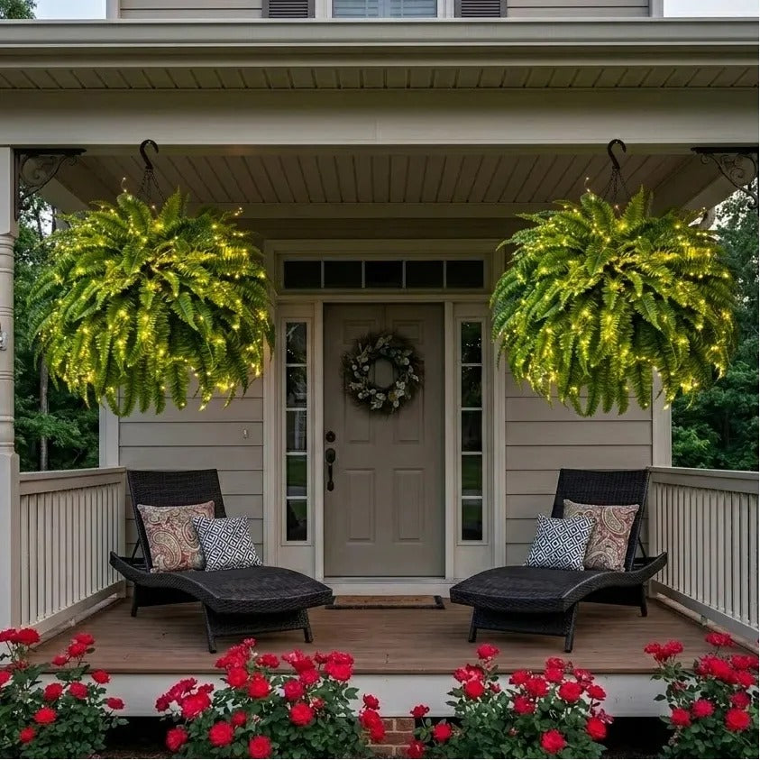 UV Resistant Ferns Artificial Plants Large for Planters, Office & Home Decor, Outdoor & Indoor