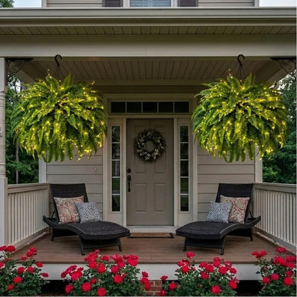 UV Resistant Ferns Artificial Plants Large for Planters, Office & Home Decor, Outdoor & Indoor