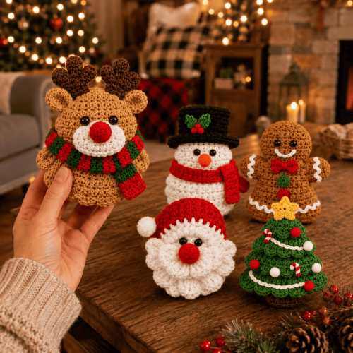 🎄 Handmade Crochet Christmas Ornaments(𝐄𝐭𝐡𝐚𝐧 𝐖𝐚𝐥𝐤𝐞𝐫 𝐇𝐚𝐧𝐝𝐦𝐚𝐝𝐞®) - The Best Christmas Gift