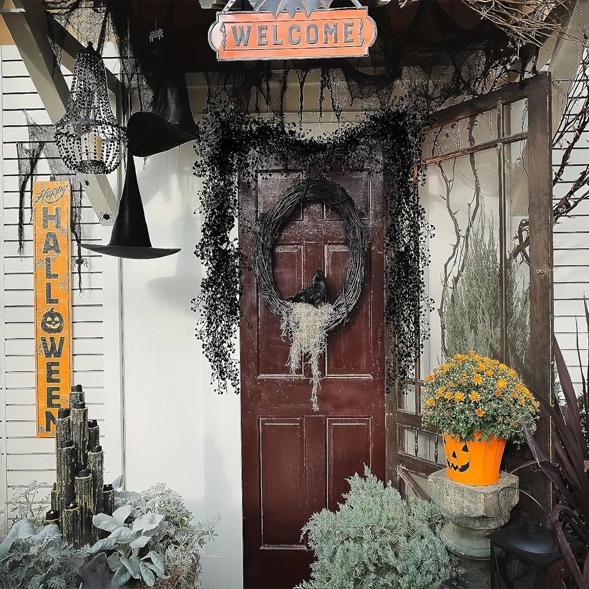 👻New Arrivals🎃 Spooky Chic: Halloween Fireplace Decor Set 👻