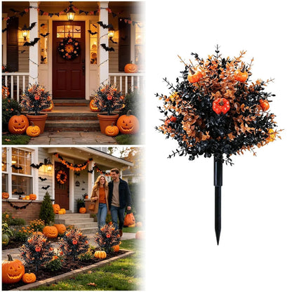 Just Arrived 🔥 Artificial Autumn Halloween Pumpkin & Tree Stump Decoration