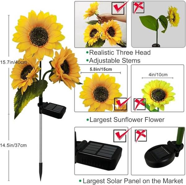 ⚡LAST DAY 50% OFF💡 Sunflower Solar Lights Outdoor Decor💡