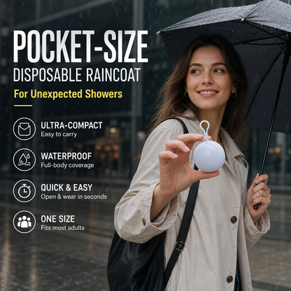 🔥Mini Ball Shape Disposable Raincoat