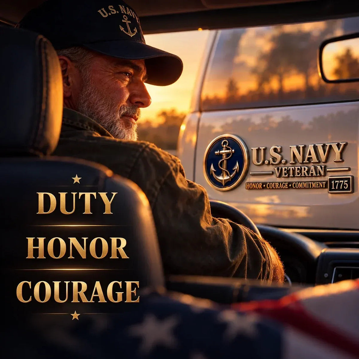 ??????? Veteran Honor 3D Metal Car Emblem ¨C A Tribute to Service & Pride
