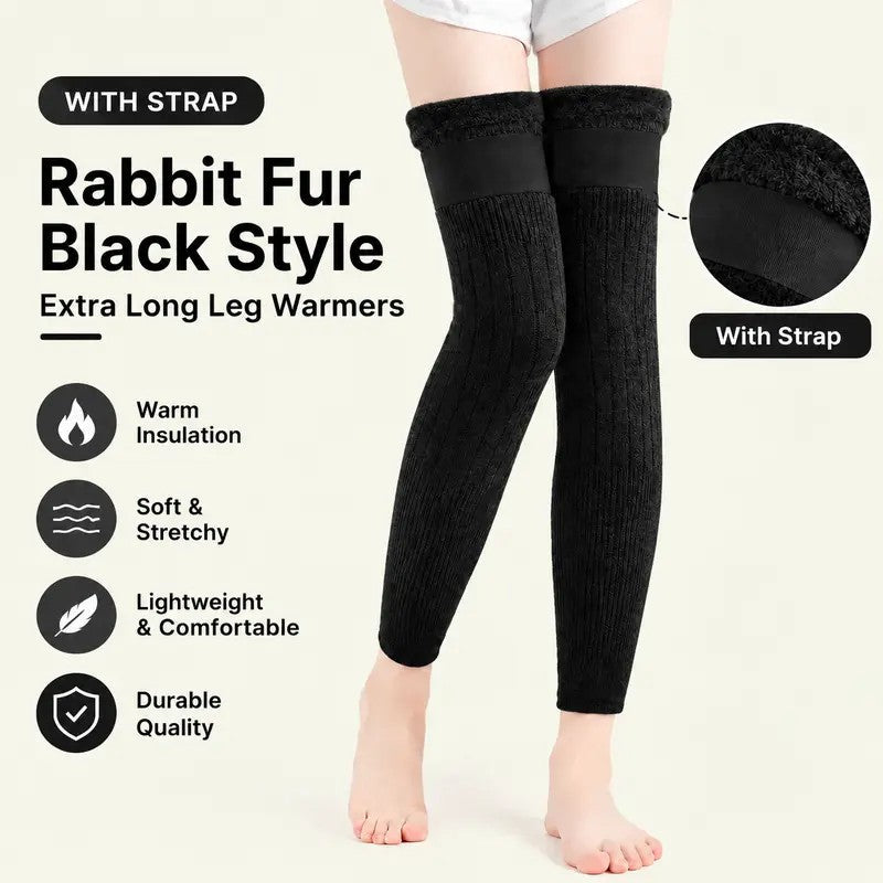 Long Knee Pads for Men and Women, One Size with Thick Wool Lining ??