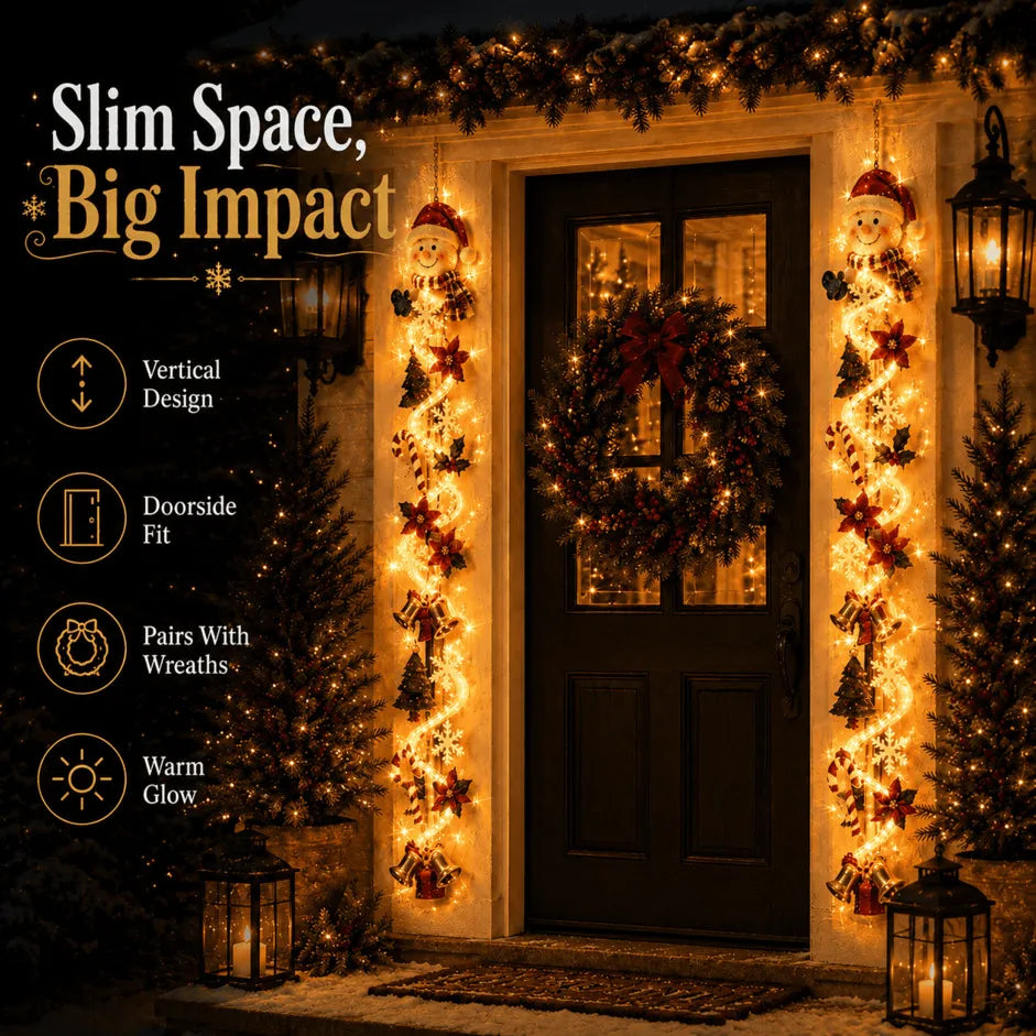 ? Last Day 49% OFF ¨C ??MerryCascade? Glowing Christmas Door Hanger | 6 Festive Light Designs?