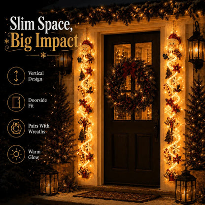 ? Last Day 49% OFF ¨C ??MerryCascade? Glowing Christmas Door Hanger | 6 Festive Light Designs?