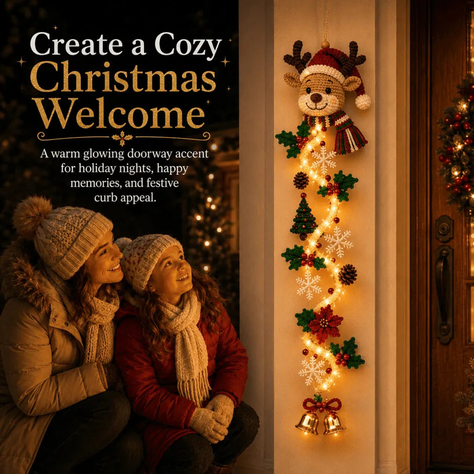 ? Last Day 49% OFF ¨C ??MerryCascade? Glowing Christmas Door Hanger | 6 Festive Light Designs?